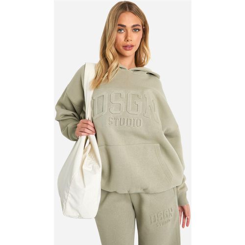 Sudadera Oversize Con Capucha Y Estampado Dsgn Collegiate - boohoo - Modalova