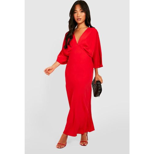 Vestido Petite Maxi Con Mangas Sueltas - boohoo - Modalova