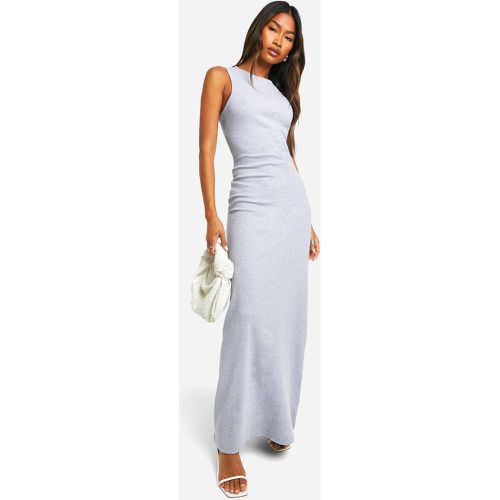 Vestito maxi Basic Fit & Flare a coste - boohoo - Modalova