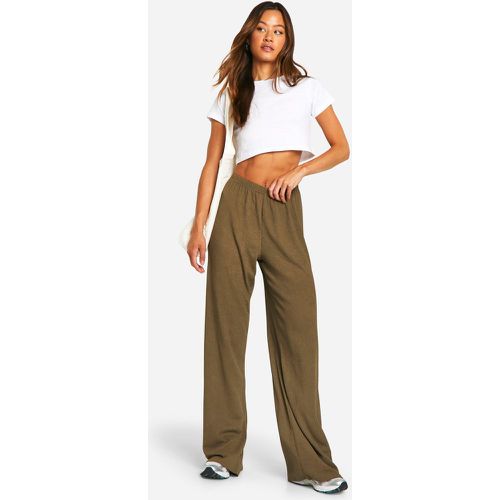 Pantaloni a gamba ampia Tall effetto goffrato con trama - boohoo - Modalova