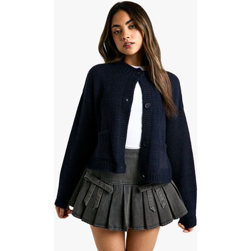 Cardigan in maglia morbida con bottoni - boohoo - Modalova