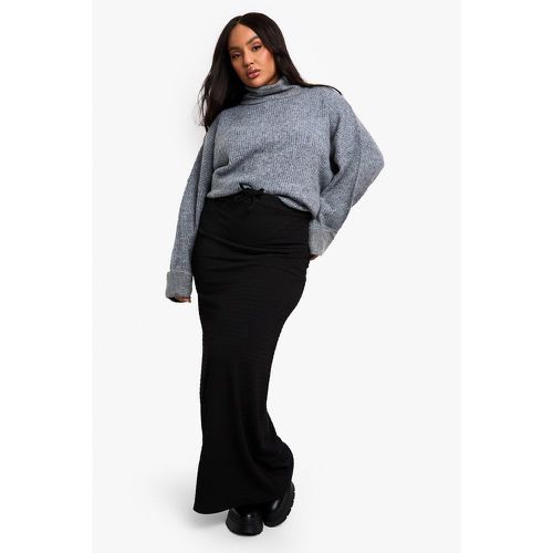 Gonna maxi Plus Size raccolta in vita con trama - boohoo - Modalova