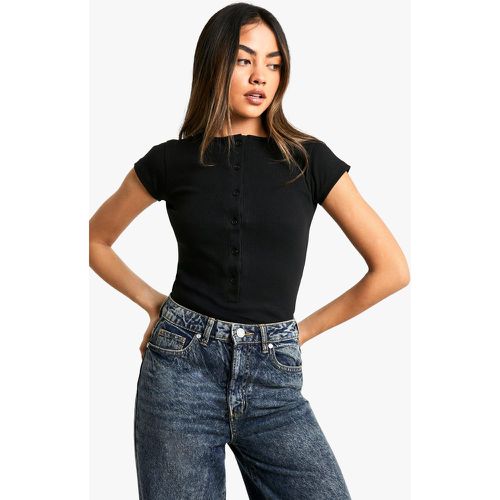 Body Estilo Camiseta Con Botones De Presión - boohoo - Modalova