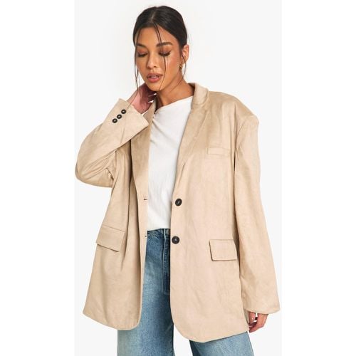 Americana De Ante Sintético, Beige - boohoo - Modalova