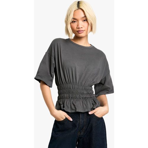 T-shirt oversize raccolta in vita - boohoo - Modalova