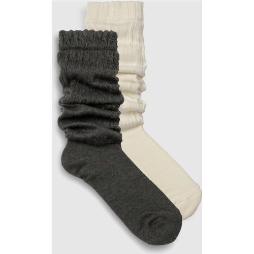 Pack De 2 Pares De Calcetines Holgados De Punto - boohoo - Modalova