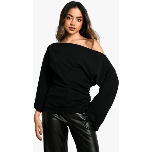 Blusa in Crepe di Scuba con spalle scoperte e maniche ampie - boohoo - Modalova