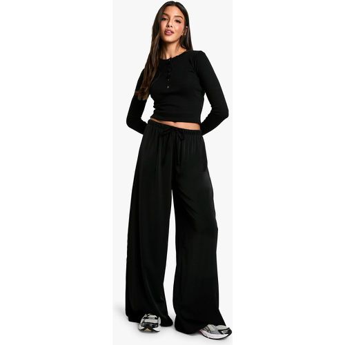 Pantalón De Pernera Ancha Con Cordón En La Cintura - boohoo - Modalova