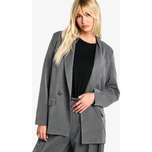 Blazer sartoriale oversize in mélange - boohoo - Modalova