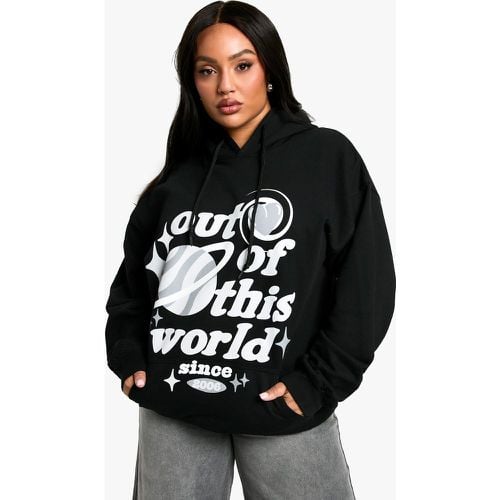 Sudadera Plus Oversize Con Capucha Y Estampado De Otro Mundo - boohoo - Modalova