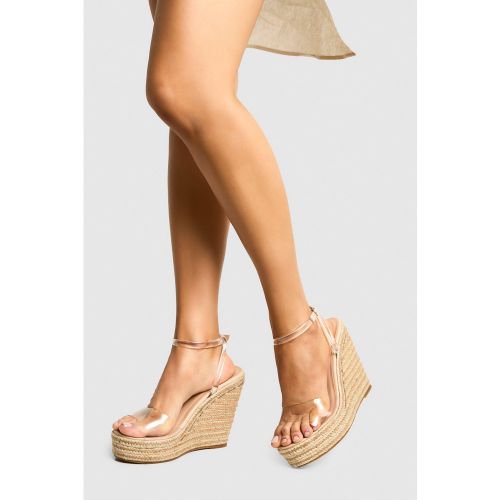 Cuñas Bajas De Holgura Ancha Con Abertura - boohoo - Modalova