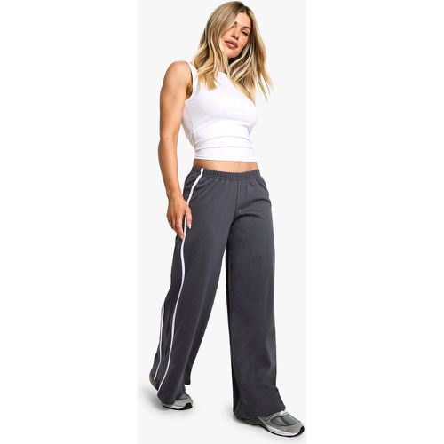 Pantaloni a gamba ampia con striscia laterale - boohoo - Modalova