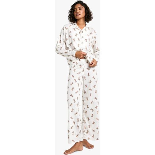 Pijama Tall De Manga Larga Con Estampado De Ciervos - boohoo - Modalova