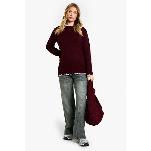 Maglione Premaman in maglia con cuciture a contrasto - boohoo - Modalova