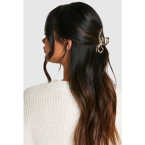 Pinza Para El Pelo Dorada Con Lazo - boohoo - Modalova