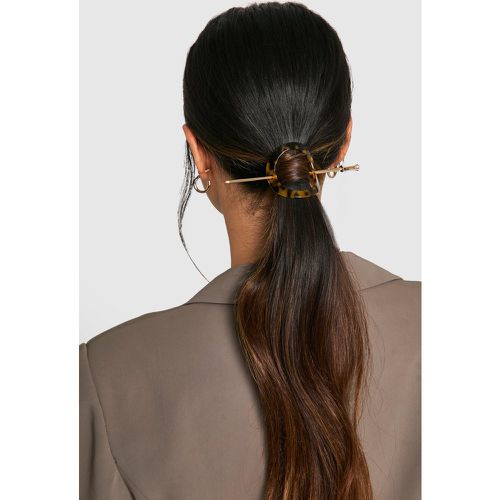 Pinza Para El Pelo De Carey, Brown - boohoo - Modalova