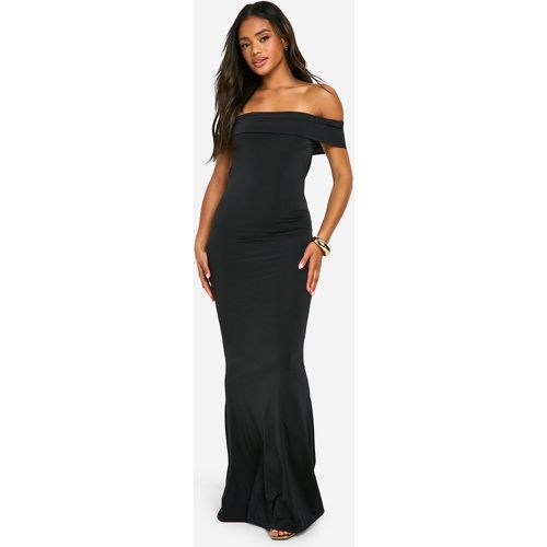 Off Shoulder Ruched Back Slinky Maxi Dress - boohoo - Modalova