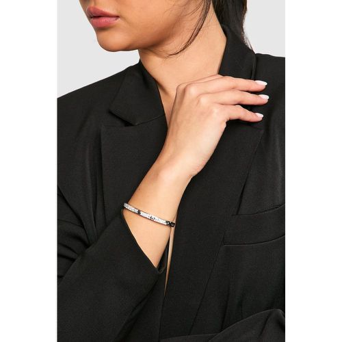 Brazalete Con Incrustaciones, Gris - boohoo - Modalova