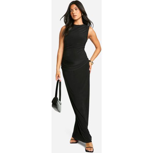 Vestito maxi Premaman seducente con scollo a barchetta e dettagli raccolti - boohoo - Modalova