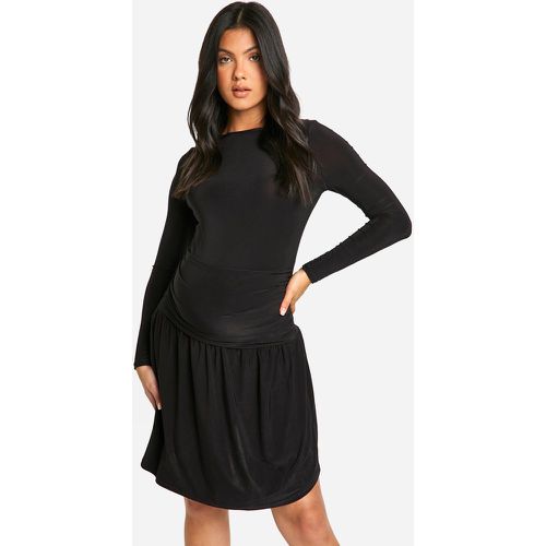 Vestido Premamá Mini Ceñido Con Escote Oblicuo Y Detalle Recogido - boohoo - Modalova