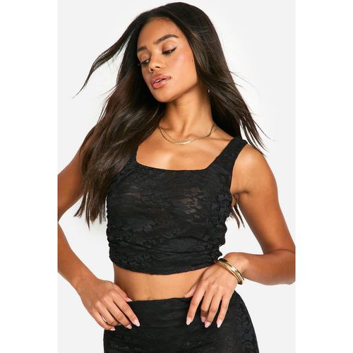 Top in pizzo con scollo quadrato - boohoo - Modalova