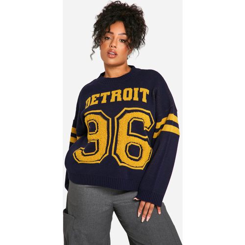 Jersey Plus Con Estampado Universitario De Detroit - boohoo - Modalova