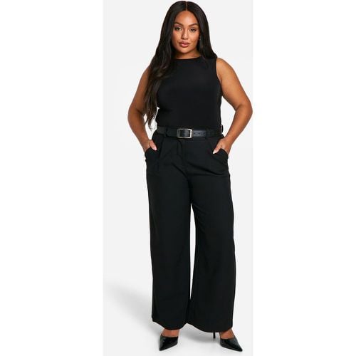 Pantaloni sartoriali Plus Size a gamba ampia - boohoo - Modalova