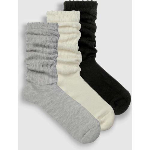 Pack De 3 Pares De Calcetines Holgados De Canalé Suave - boohoo - Modalova