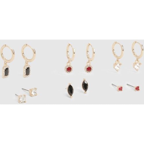 Pack De 6 Pendientes Con Adornos - boohoo - Modalova