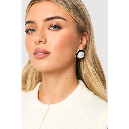 Pendientes Oversize Con Perlas - boohoo - Modalova