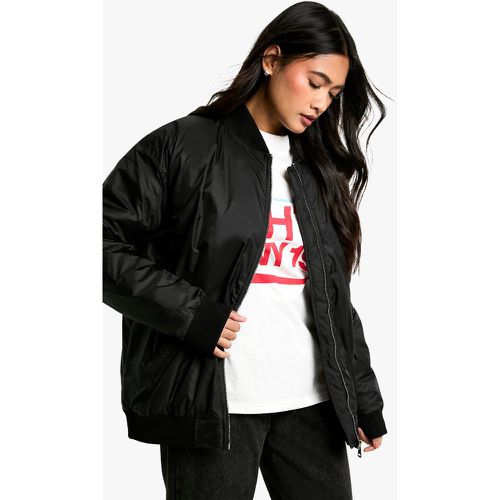 Chaqueta Bomber Oversize Con Forro En Contraste - boohoo - Modalova