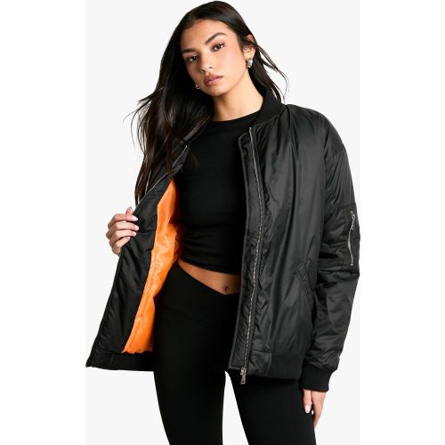 Chaqueta Bomber Oversize Con Forro En Contraste - boohoo - Modalova