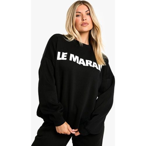 Sudadera Oversize Con Cuello De Caja Y Eslogan Le Marais - boohoo - Modalova