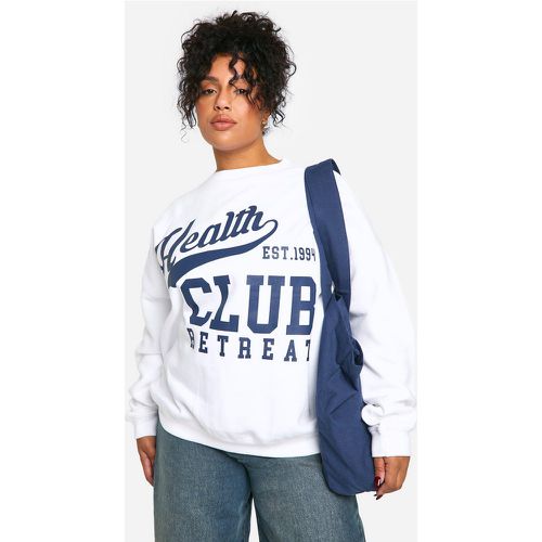 Sudadera Plus Oversize Con Estampado Health Club - boohoo - Modalova