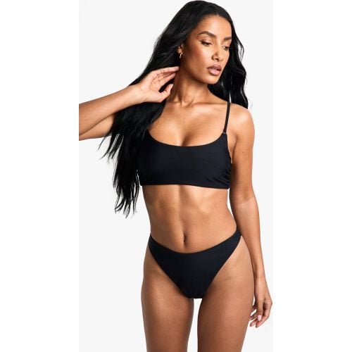 Tanga Essentials, Negro - boohoo - Modalova