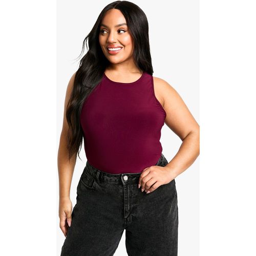 Tubino Plus Size con scollo a vogatore - boohoo - Modalova