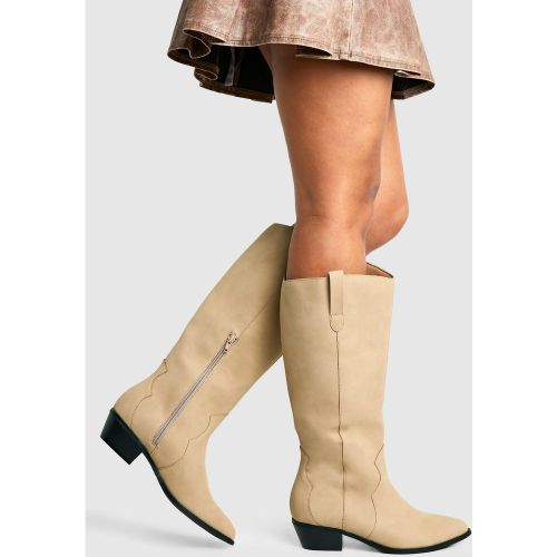 Botas De Caña Alta Estilo Western De Nobuk - boohoo - Modalova