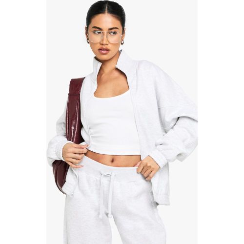 Sudadera Con Cremallera Y Cuello Alto - boohoo - Modalova