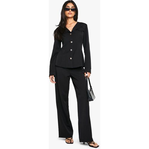 Pantaloni a zampa sartoriali Slim Fit - boohoo - Modalova
