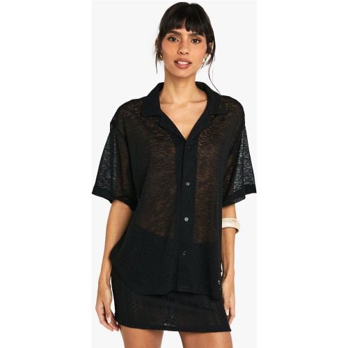 Camicia in maglia semi-trasparente con trama - boohoo - Modalova