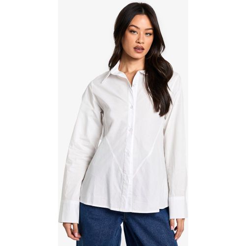 Camicia Tall lunga con coulisse in vita - boohoo - Modalova