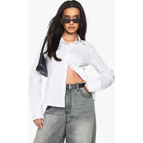 Camisa Básica Ajustada, Blanco - boohoo - Modalova