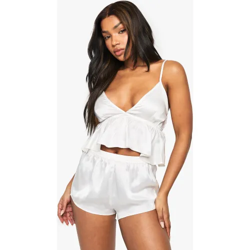 Pijama De Pantalón Corto Y Camisola Para Novia - boohoo - Modalova