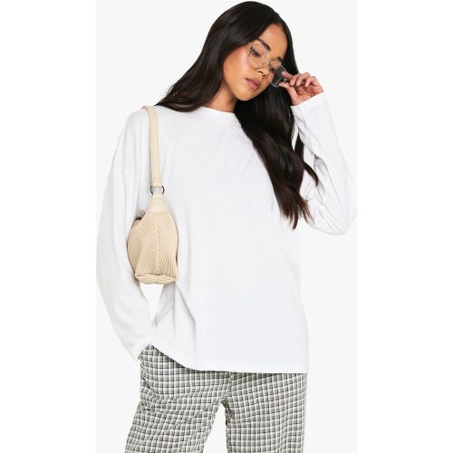 Camiseta Básica Oversize De Manga Larga Con Estampado - boohoo - Modalova