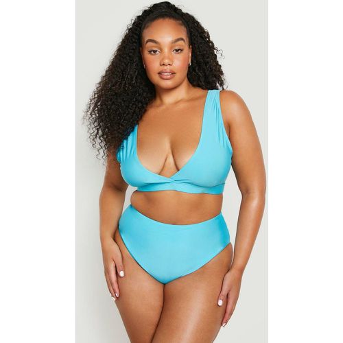 Parte superiore bikini con scollo profondo Mix & Match Plus - boohoo - Modalova