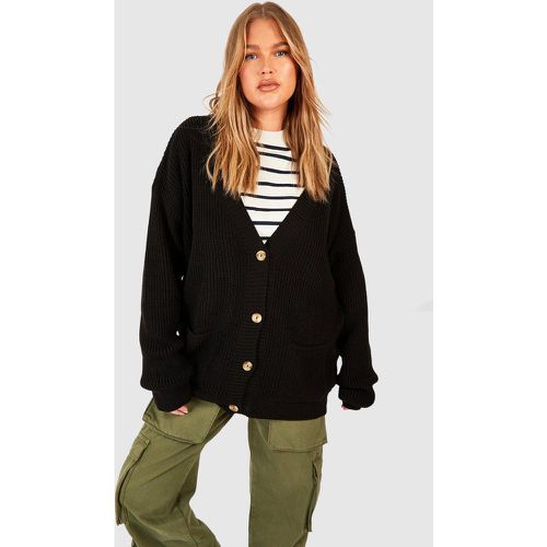 Cardigan Plus Size oversize con bottoni - boohoo - Modalova