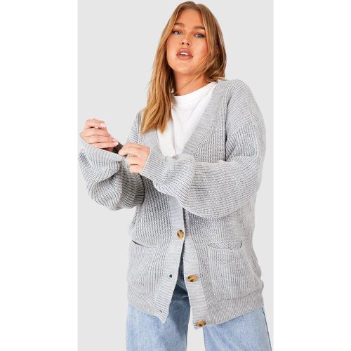 Cárdigan Plus Oversize Con Botones - boohoo - Modalova