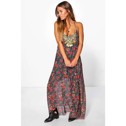 Vestido Petite De Flores Con Filo De Pico - boohoo - Modalova