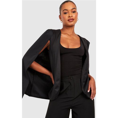 Americana Tall Estilo Capa, Negro - boohoo - Modalova