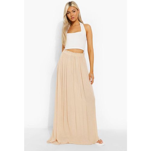 Falda Tall Maxi De Tela Con Cintura Fruncida - boohoo - Modalova